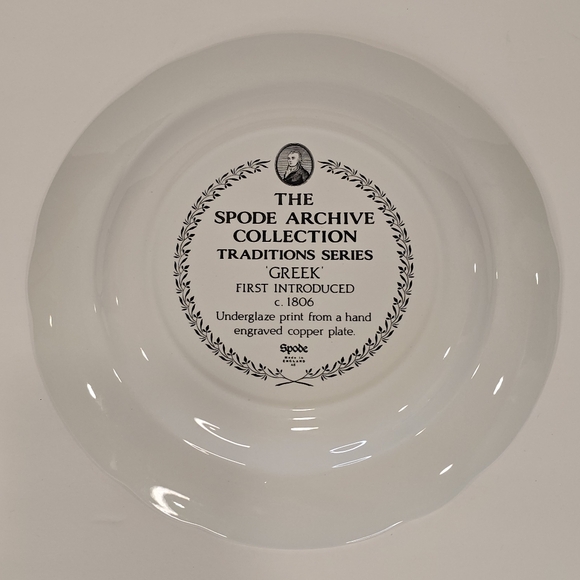 Spode England Archive Collection Traditions Series GREEK BLACK 10½\